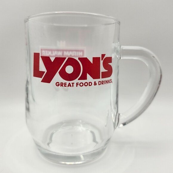 Vintage Hiram Walker Snuggler Lyons Restaurant Clear Glass Mug - Picture 4 of 9